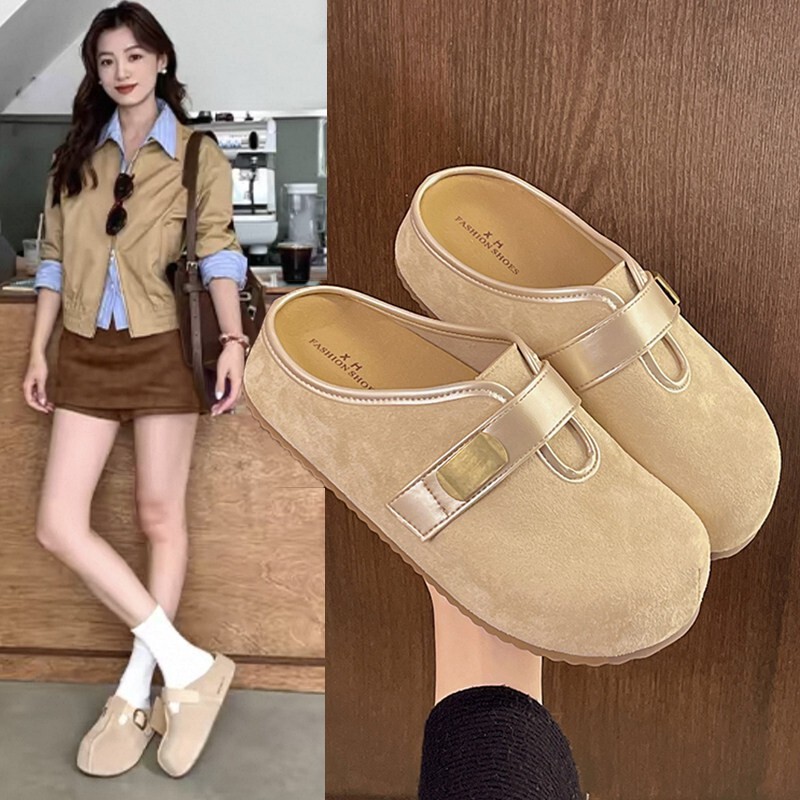Korean Style Lazy Style Thick-Soled Birkenstock Sandals for Women 2026 Spring New Casual Slip-On Birkenstock Slippers Korean Style Lazy Style Thick-Soled Birkenstock Sandals for Women 2026 Spring New Casual Slip-On Birkenstock Slippers
