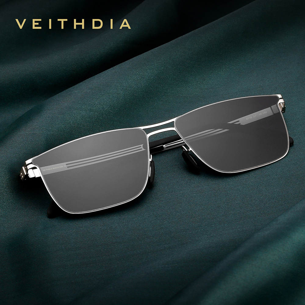 Gafas de sol polarizadas de nailon de alta definición de acero inoxidable con marco cuadrado para hombres, vibrato anti-ultravioleta, transmisión en vivo transfronteriza 8216