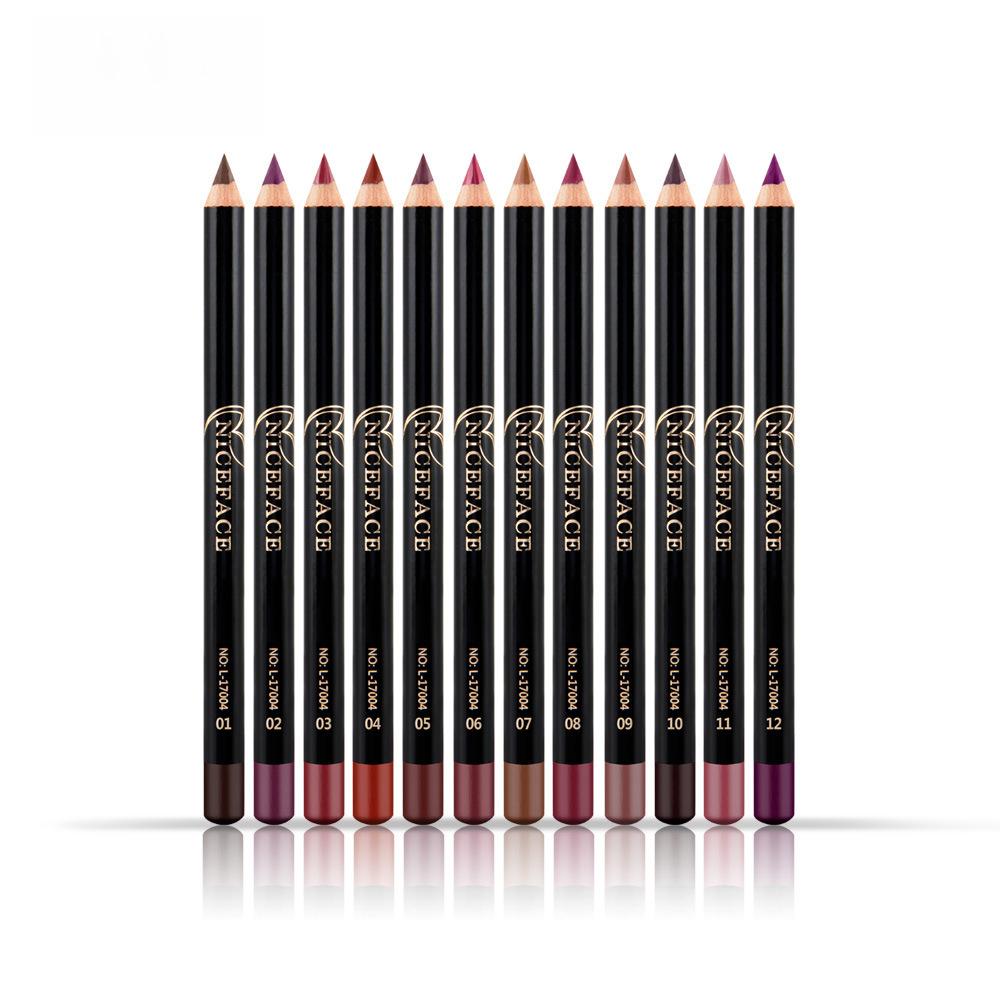 NICEFACE nude lip liner 12 color waterproof lip liner nude lip pen