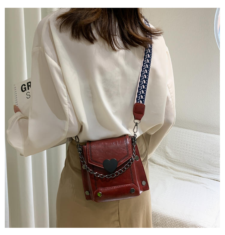 Yağlı ciltler için vintage tarzı küçük çanta, çift katmanlı büyük kapasiteli telefon çantası, bozuk para cüzdanı, modaya uygun çok yönlü sınır ötesi küçük çanta, çapraz çanta.