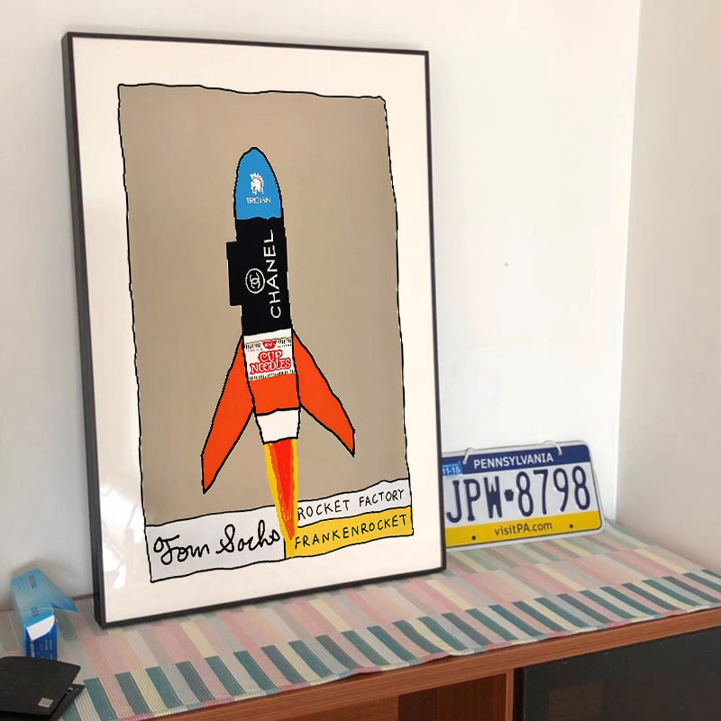 Tom Sachs Tom Sachs Too Darn Hot Prints Too Hot Cartoon Niche Hanging Paintings Tom Sachs Tom Sachs Too Darn Hot Prints Too Hot Cartoon Niche Hanging Paintings