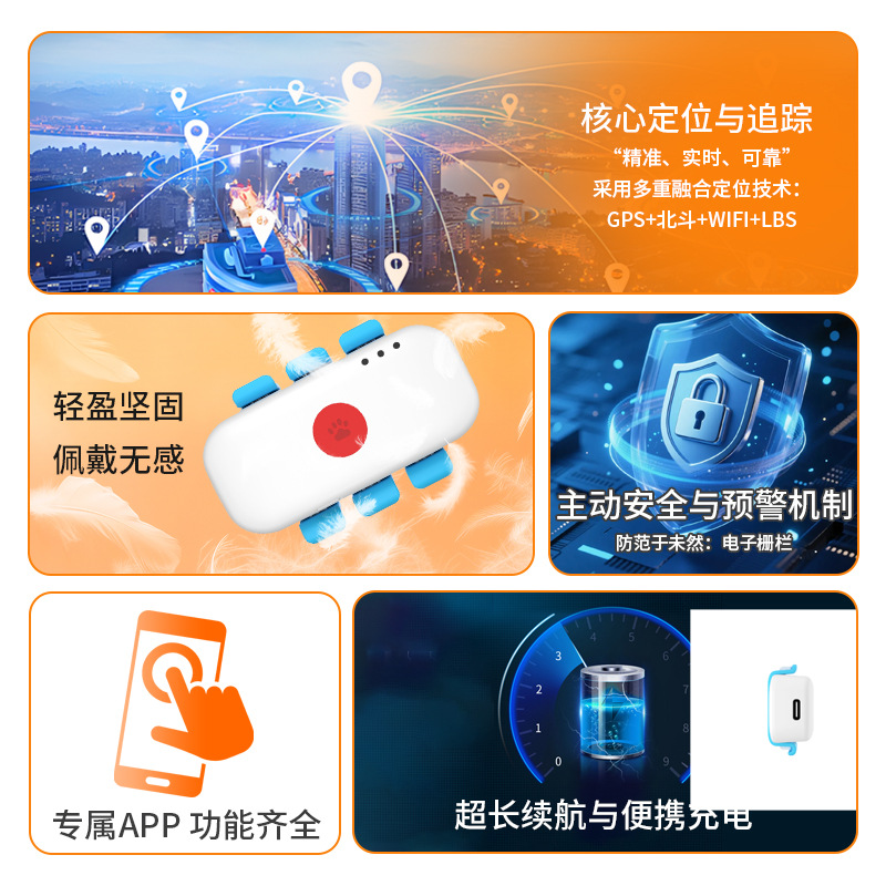 Cat and Dog Locator, Two-Way Communication, Smart Anti-Lost Device, Positioning Tracker, Gps Locator, Waterproof, Custom Mold Design