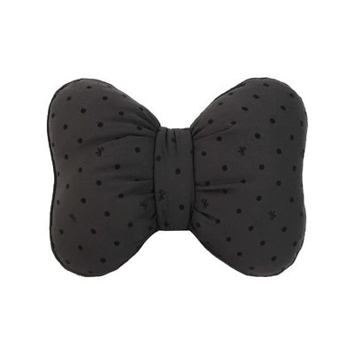 Summer Car Seat Cushion, Suitable for Seat cushion, seat cover - polka-dot-bow-lumbar-support-black-no-ribbon