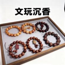 正宗黄花梨小叶紫檀琥珀木越南花梨手串沉水念珠文玩串珠