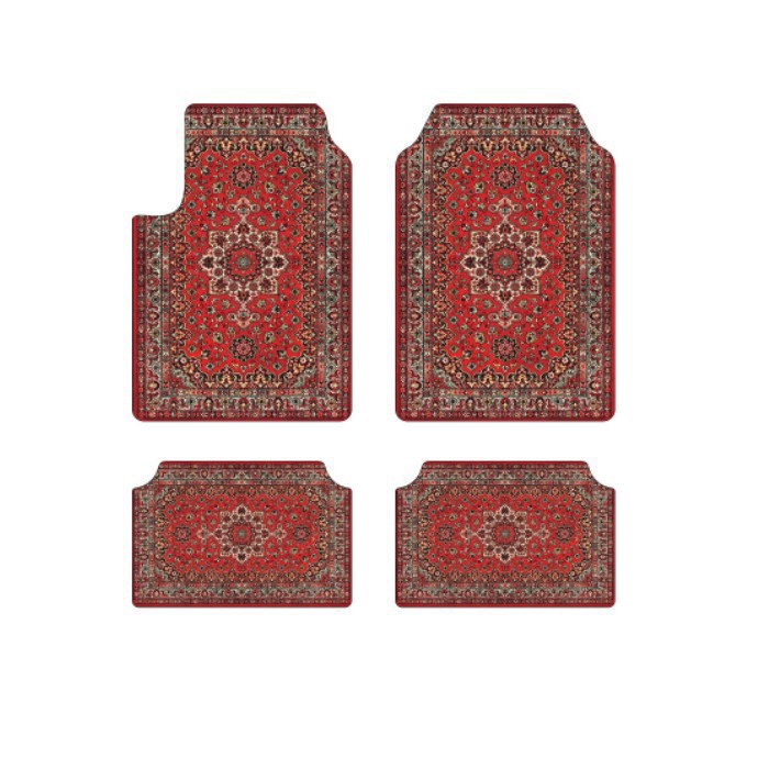 Cross-Border Amazon Bohemian Style Car-Specific Floor Mats Four-Piece Set Stain-Resistant Floor Mats Temu In-Stock Dropshipping