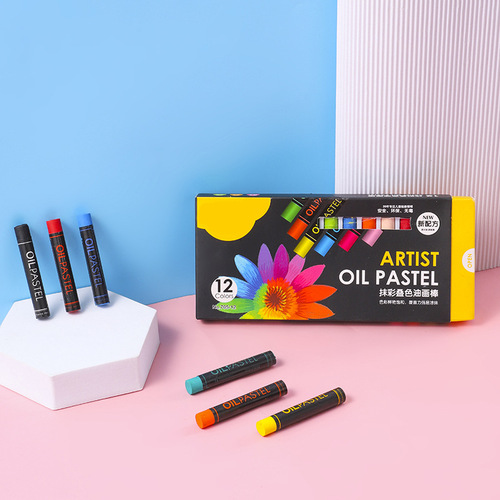 Water-soluble oil pastels multi-color set for children, 36 colors, non-toxic and safe, with vibrant colors and oil pastel sticks