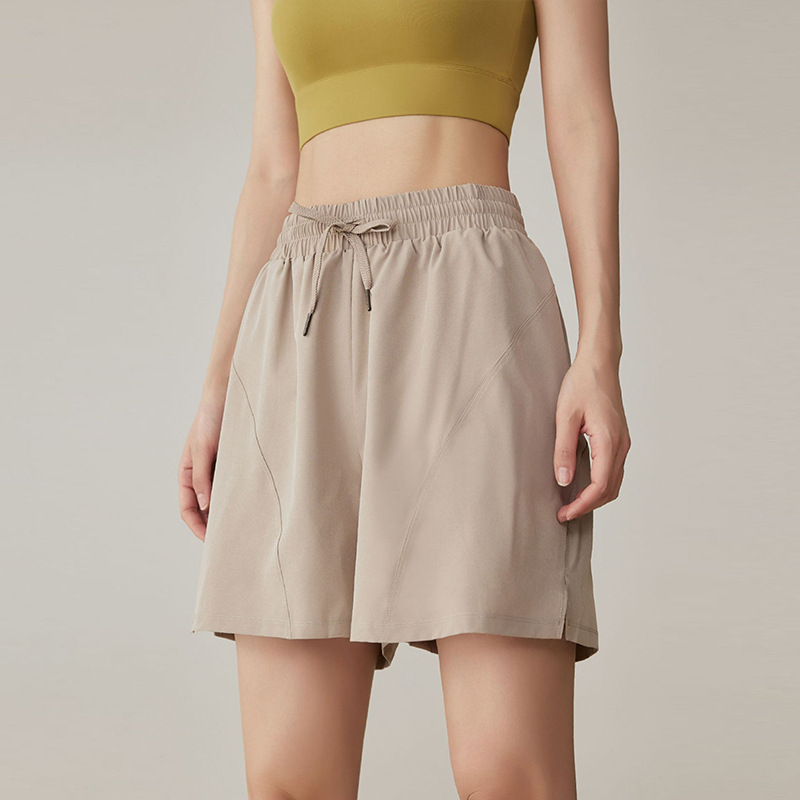 2026 Women's Quick-Dry Summer High-Waisted Loose Thin Sports Shorts, Badminton Shorts, Five-Point Pants, Yoga Fitness Mid-Length Shorts
