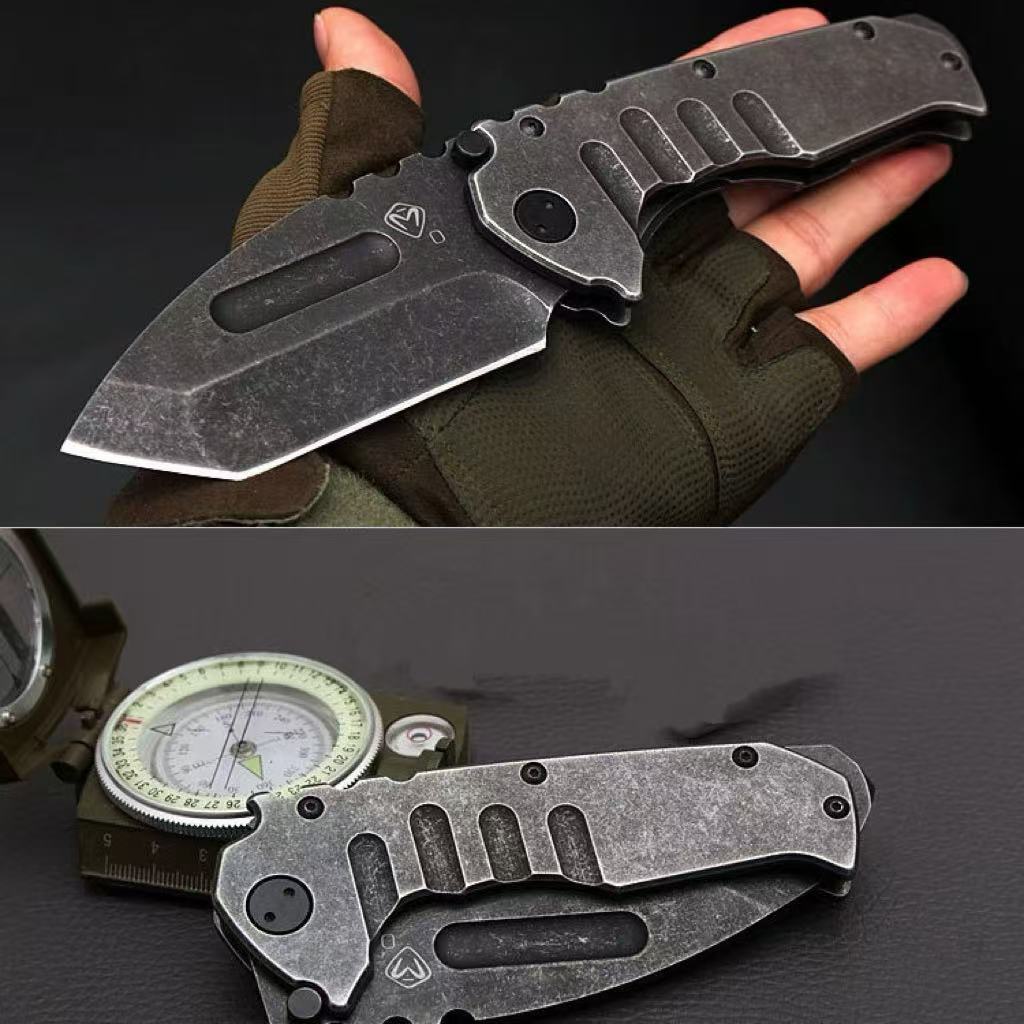 Venta directa de fábrica D2 cuchillo plegable de acero al aire libre cuchillo plegable cuchillo de autodefensa hoja de supervivencia al aire libre cuchillo de camping de alta dureza