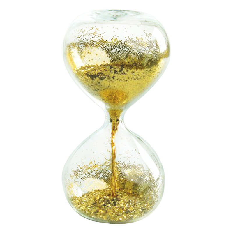 Linda chica corazón reloj de arena temporizador creativo oro rosa regalo cumpleaños lentejuelas adornos image 1