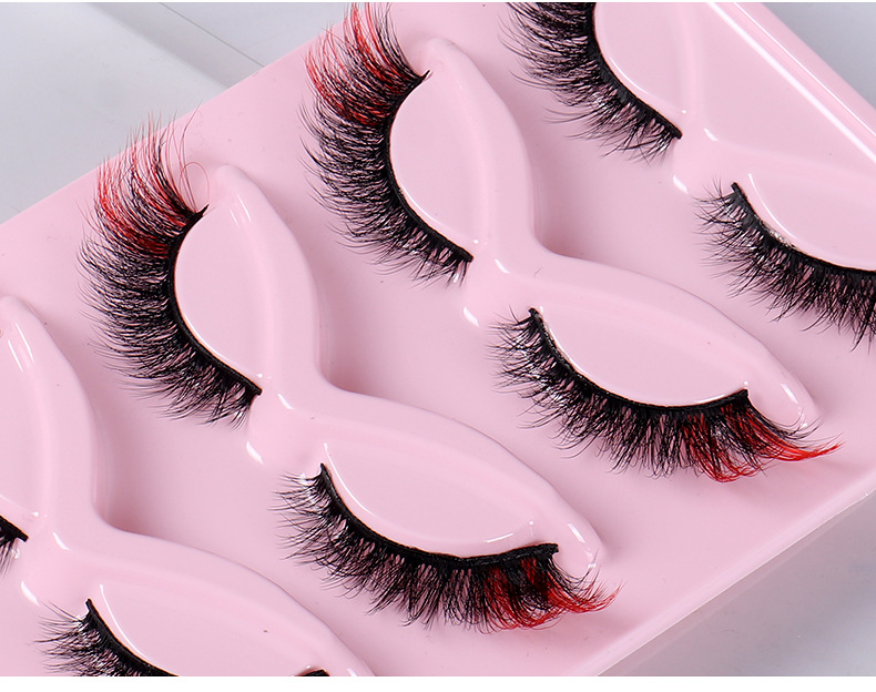 Basic Solid Color Imitation Mink False Eyelashes 1 Piece display picture 1