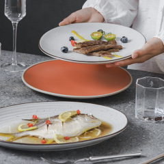 日本式陶磁旦形魚皿蒸し魚皿料理皿楕円形食器家庭用高級