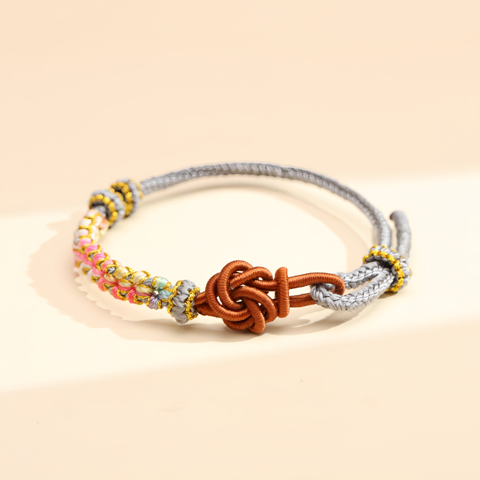 Top knot (ten peach blossoms gray orange)