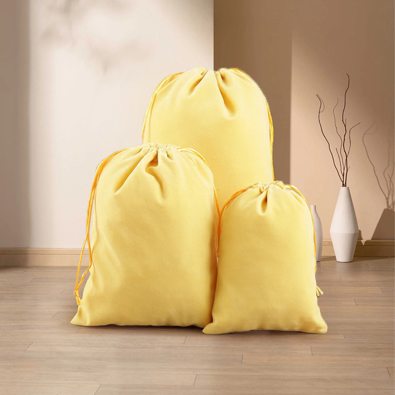 Bolsa de terciopelo de boca de Shu Corea tira de la cuerda Corea del Sur joyas de regalo de color para recibir pequeñas bolsas de tela engrosadas bolsas de regalo de joyas