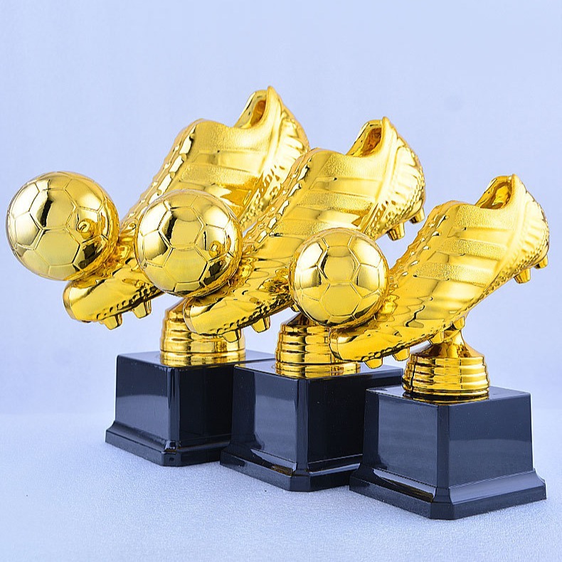 Fútbol botas de oro PREMIO DE LA Copa ventiladores suministros de oro botas galvanoplastia plástico trofeo transfronterizo base de suministro directo de fábrica de comercio exterior se puede cambiar