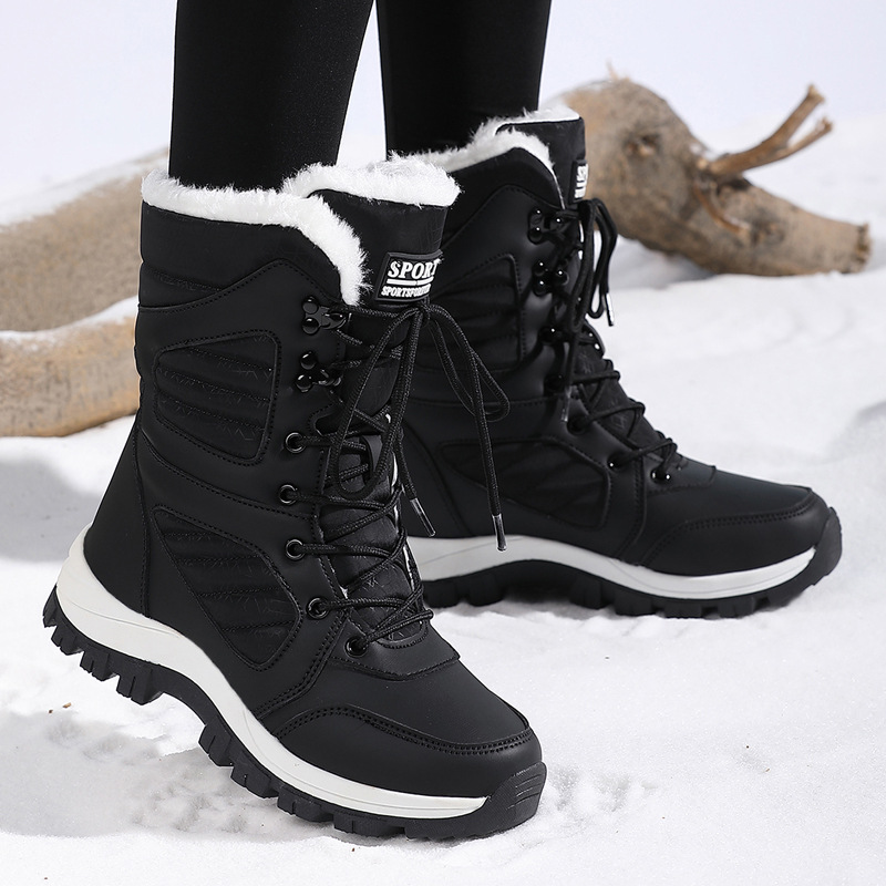 Botas de algodón de invierno para mujeres al aire libre más vello grueso calentamiento botas de nieve de comercio exterior zapatos de mujer de tamaño grande image 34