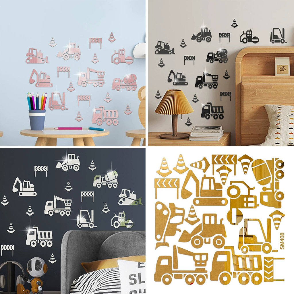 (Cross-border trading), children's cartoon acrylic self-adhesive stickers, mirror on wall, mirror effect