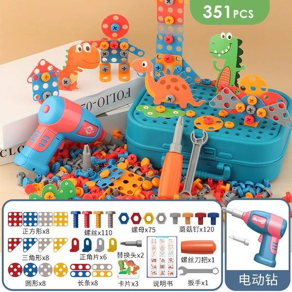 [Dinosaur] Toolbox 351pcs (with electric drill)