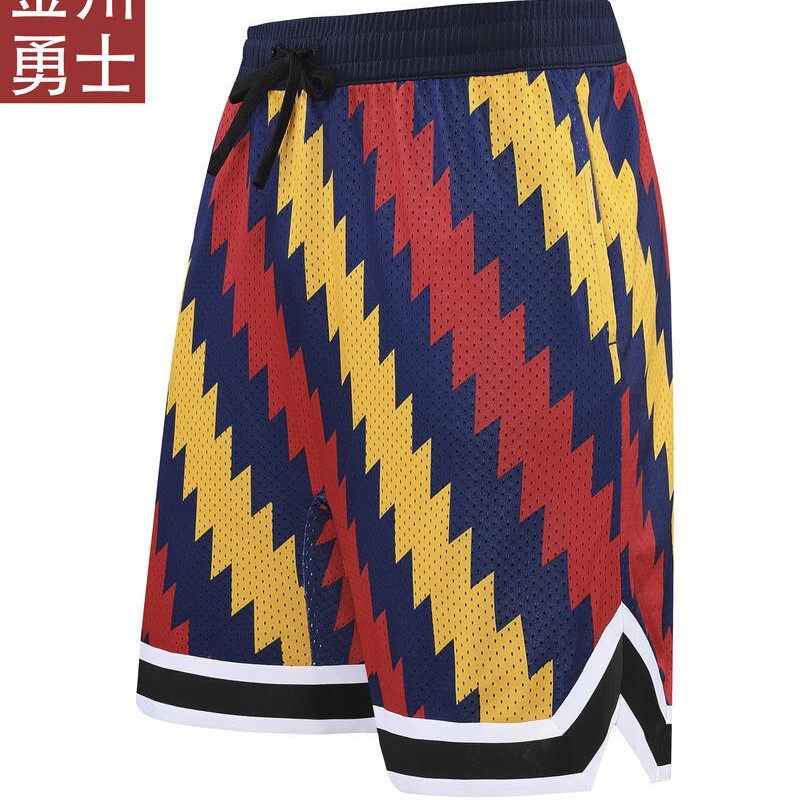 Double Mesh Retro American Sports Casual Shorts Men's Summer Loose High Street Hip Hop Five-point Basketball Sports Pants