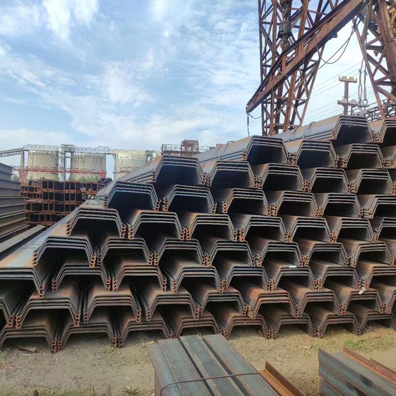 拉森钢板桩于临时围堰基坑支护堤岸防护具有施工快本地直发