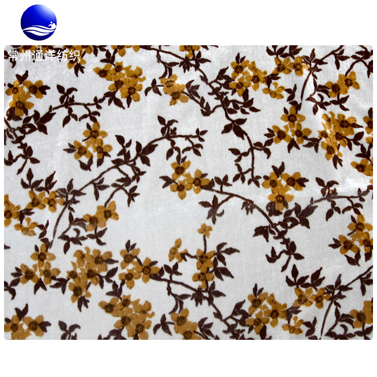 厂家供应 梭织无弹印花平绒布 睡衣连衣裙丝绒印花布 绒布 供应