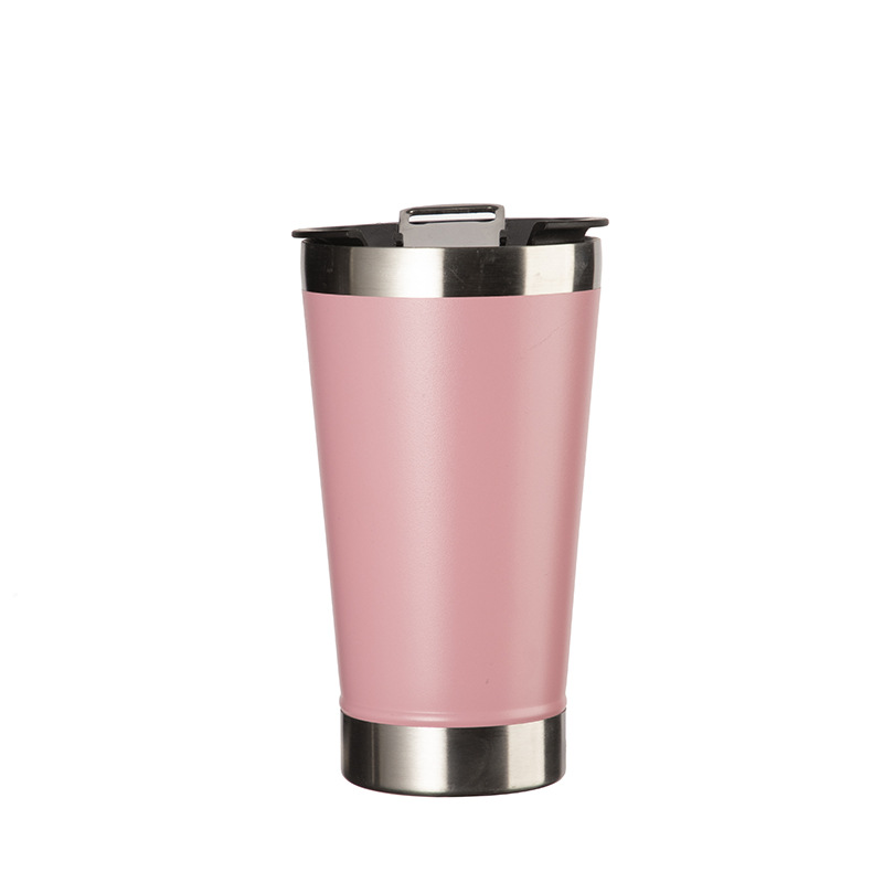 Taza de 20 oz con abridor de botellas incorporado, doble capa de acero inoxidable 304, termo para bebidas heladas o calientes, ideal para exteriores.