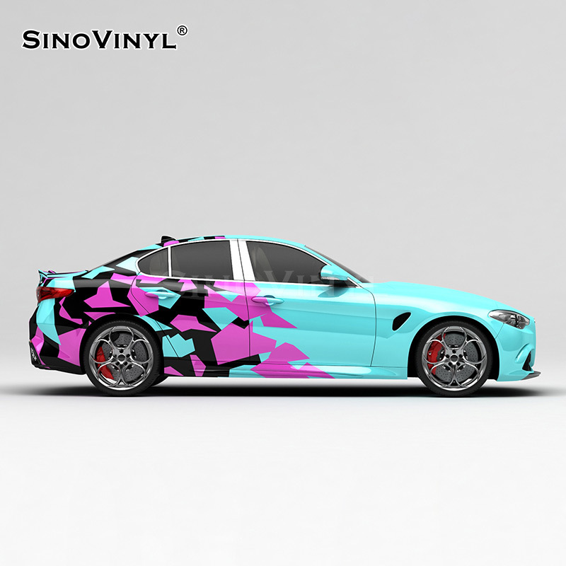 Serie de pintura de camuflaje Carlake película de cambio de color del coche blanco y negro doble color a juego pegatinas de cuerpo de coche pintura de color degradado cambio de color del coche