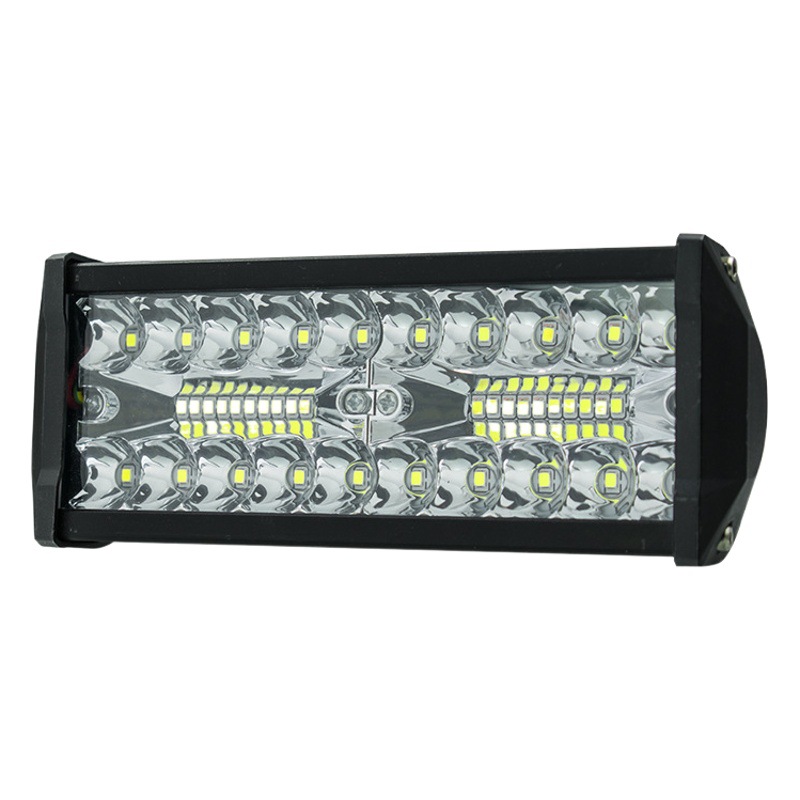 Luz DE TRABAJO LED para coche caliente transfronterizo Luz de trabajo de mantenimiento de vehículos todoterreno LED de tres filas de aluminio pequeño 120W de 7 pulgadas