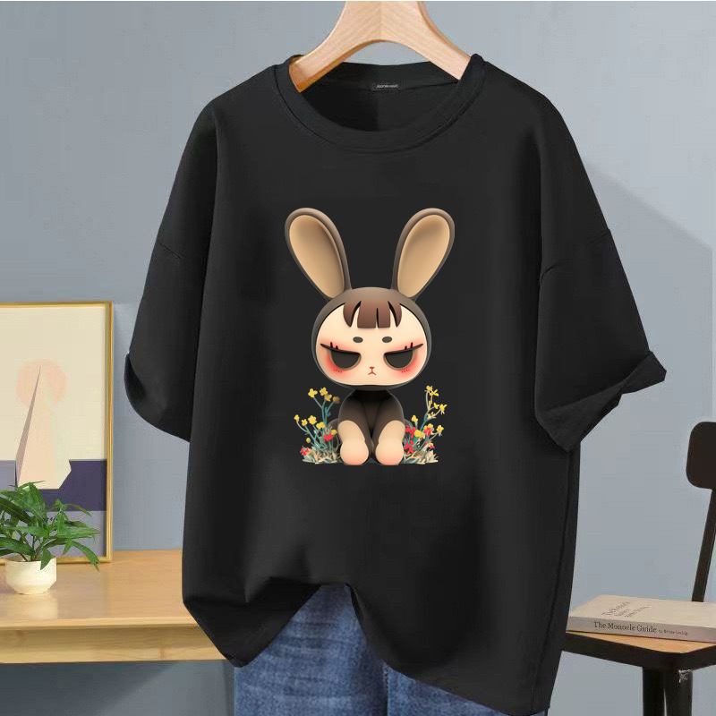 Camiseta de manga corta blanca de seda de hielo, logotipo impreso, ropa de clase, ropa de trabajo de bricolaje, camiseta de cuello redondo, manga corta impresa