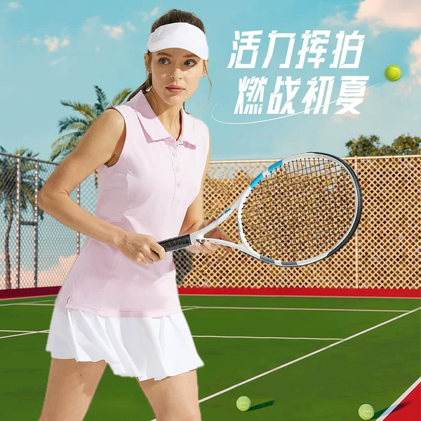 Ladies New Golf Jersey Tennis Top Fashion Sleeveless Polo Shirt Women's Casual Sports Top Women's Vest
