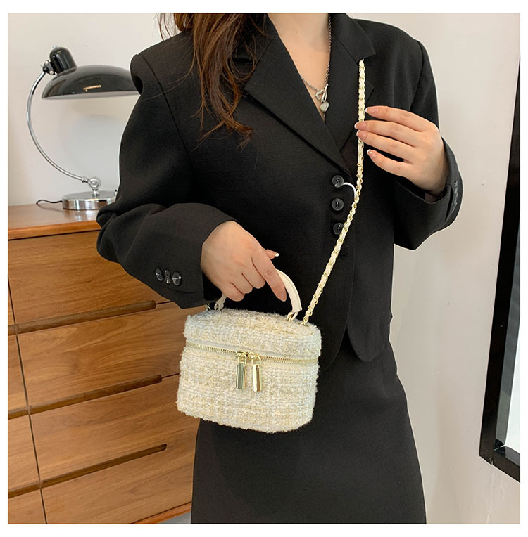 2023 borsa a tracolla scozzese semplice a tracolla in lana intrecciata di nuovo stile, piccola borsa quadrata per donna_voghion.com