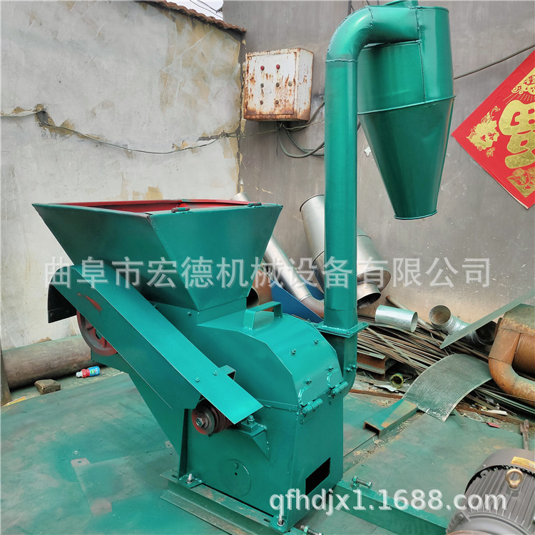 养殖牧草粉碎机 沙克龙除尘草粉机 大型秸秆饲料粉碎机