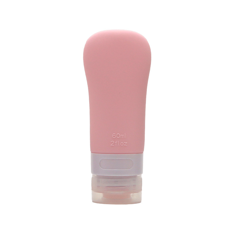 Botella dispensadora de silicona para cosméticos portátil en forma de dama, juego de viaje, botella de almacenamiento de cosméticos impermeable y a prueba de fugas de calidad alimentaria