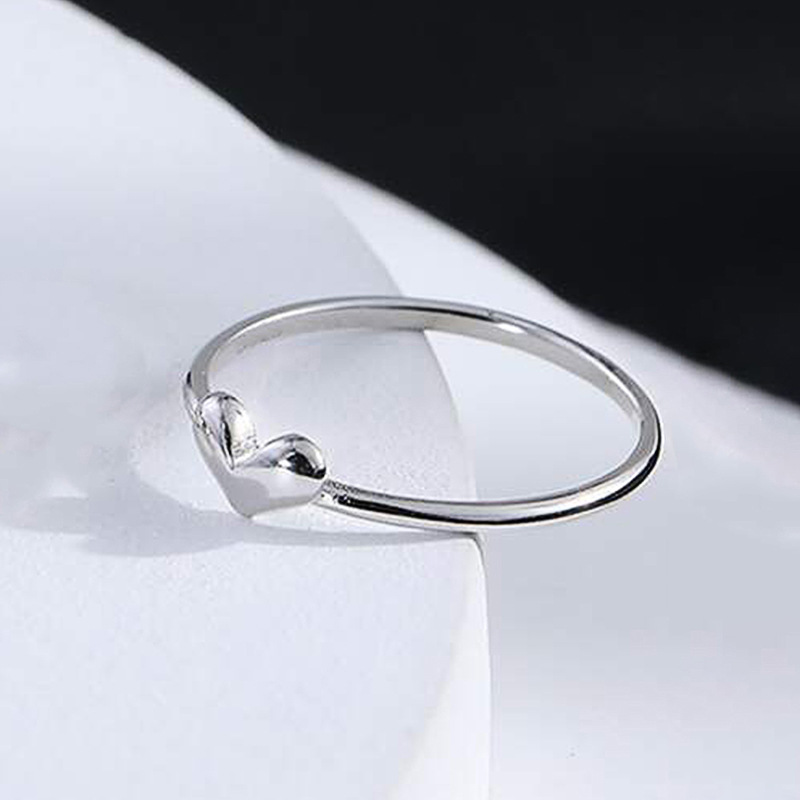 Copper Material Wholesale Jewelry Casual Simple Style Heart Shape Copper Plating Rings