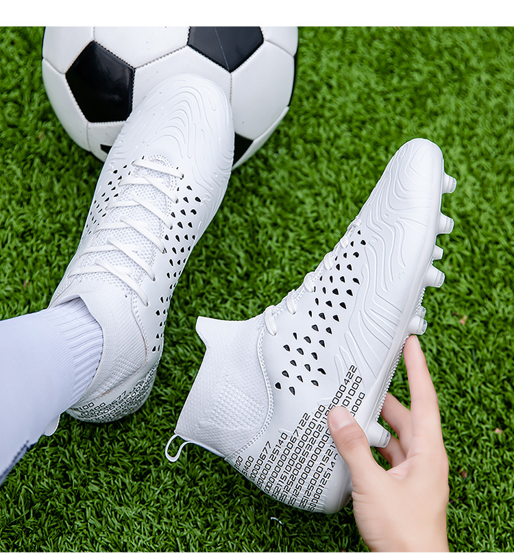 Fußball in der Größe 4748 mit hohem Schaft für Jungen und Mädchen AG mit langen, mit Spikes versehenen Lederfüßen für Sportschuhe für Teenager und Studenten_voghion.com