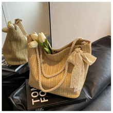 田园风2025百搭编织新款草编包包女包单肩大容量沙滩慵懒风手提包