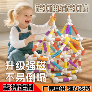 Cross-Border Variety Twist Children's Concentration Training Educational Decompression Toy Magnetic Rod Telescopic Children's Toy