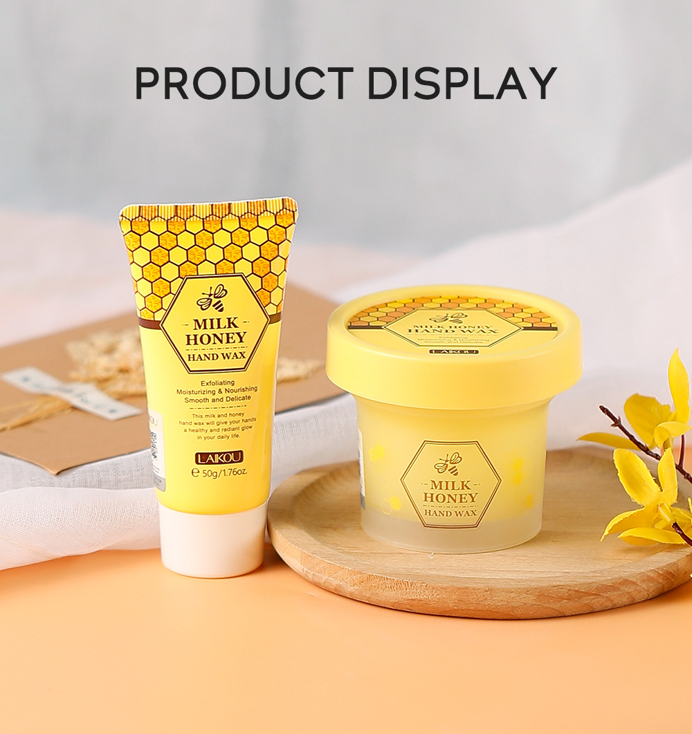 Cross-border English version LAIKOU Honey Milk Hand Wax 120g Hand Mask Moisturizing, hydrating and hydrating Autumn and winter manufacturer in stock undefined