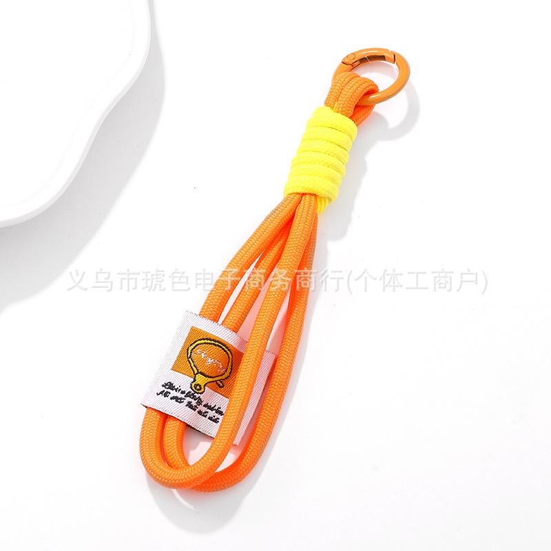 新款拼色挂绳双层织标手机绳水杯绳男女登山扣钥匙扣挂件批发热卖|undefined