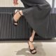 Summer New Artibles Trip Strap silver Satin Bow High Heel Sandals Slides Thin Heel Open Toe Women's Cool Sandals