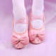 New bow dance shoes girls' ballet body dancing shoes Japanese cute stage performance soft bottom exercise shoes