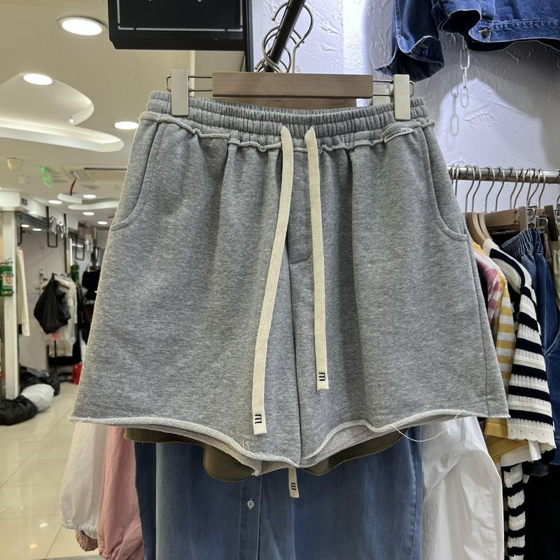 Damen Freizeithose Aus Baumwolle Mit Weitem Bein Und Kordelzug_voghion.com