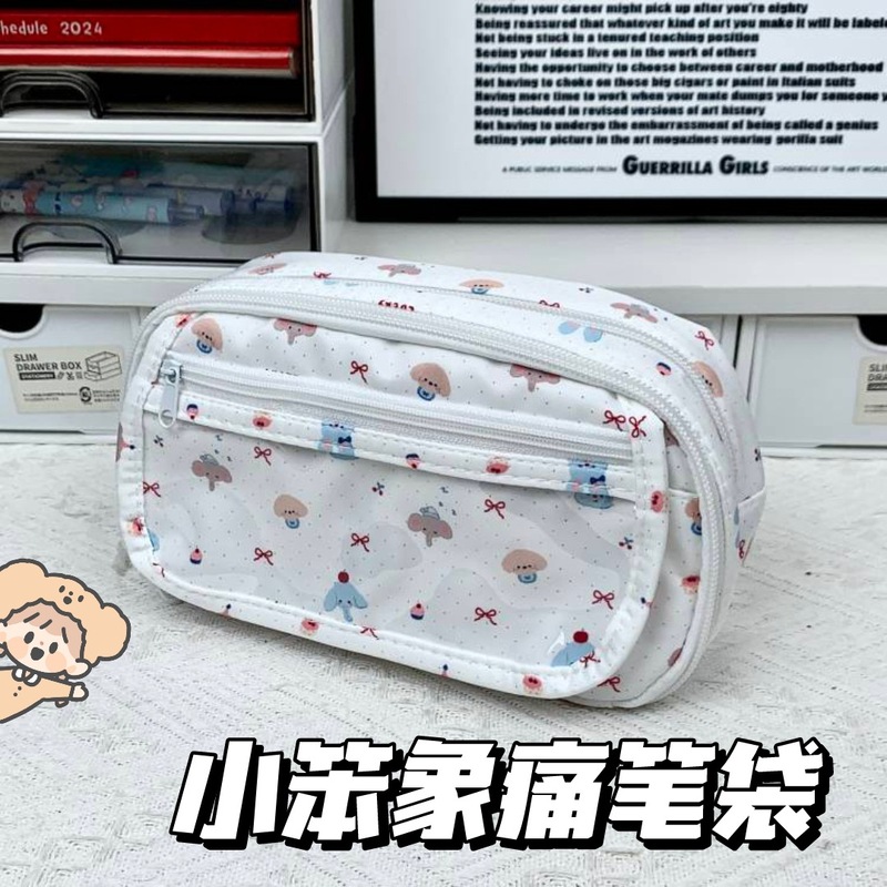 サンリオkt猫痛包ペンケースins风小群高颜値ハローキティ学生大容量汚れ防止文房具ケース|undefined