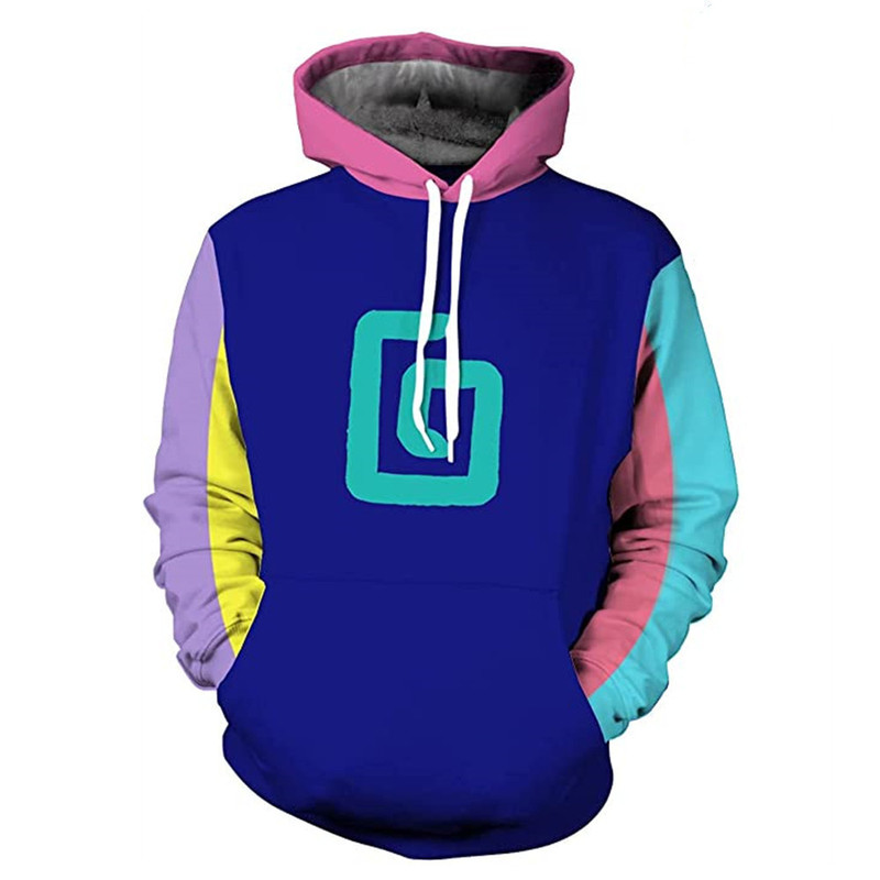 New Karl Jacobs 3D digital printing hooded sweater DreamSMP cosplay surroundings