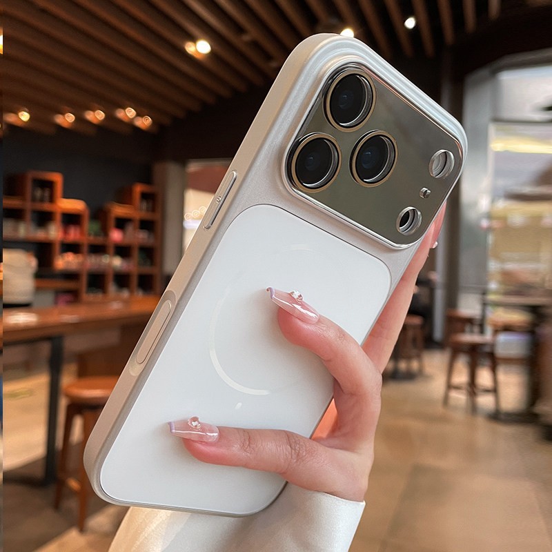 Fluorescencia de gran ventana para iPhone17pro teléfono móvil Apple 13 botón AI de alto nivel de sensación de protección contra caídas