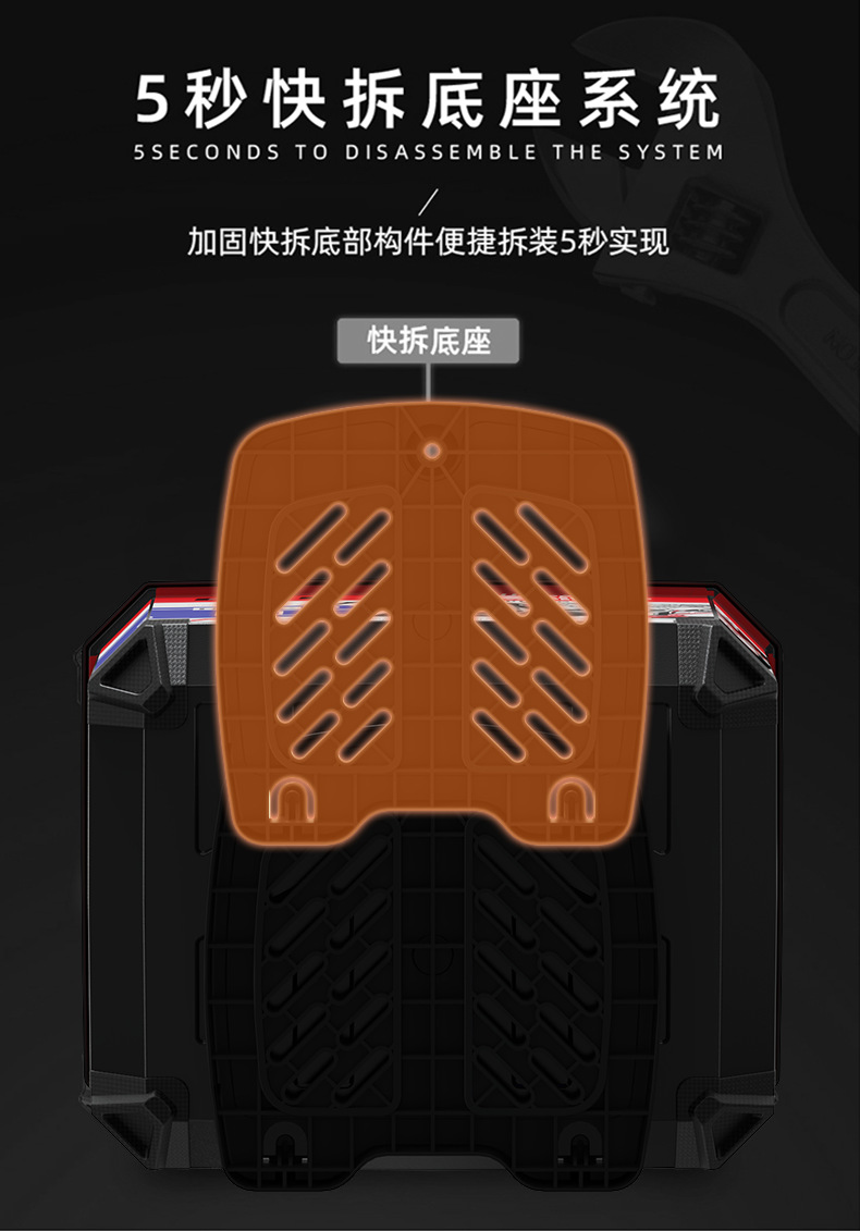 Motorcycle Trunk with Large Capacity for Delivery Riders, Electric Delivery Box for Electric Scooters, Universal Square Box for Scooters