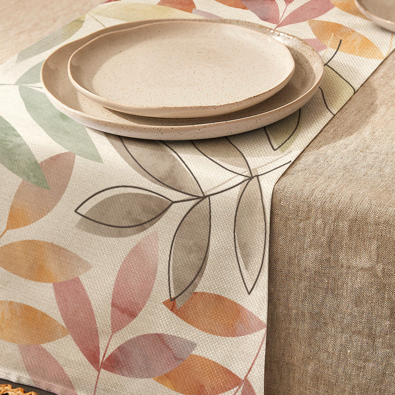 110g Weight Tablecloths Home Textiles & Decor Type cotton and linen, Polyester Material Stripe, Plant Pattern Elegant, Simple Style Style Elegant Simple Style Stripe Plant Cotton And Linen Polyester Tablecloths 7