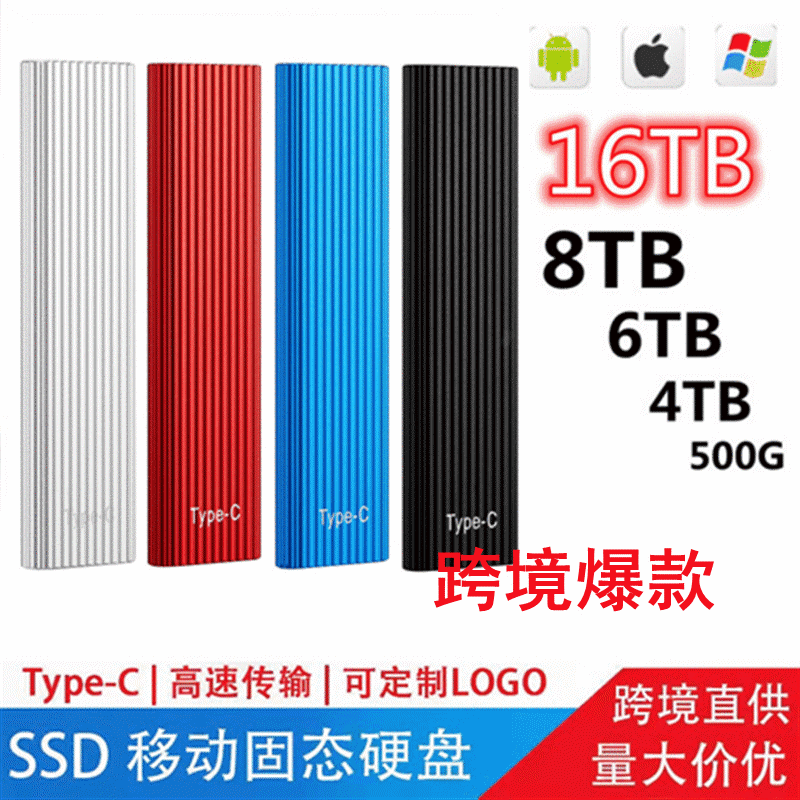 M1 mini corrugated mobile solid state disk SSD 8TB 16TB portable mobile hard disk cross-border exclusive