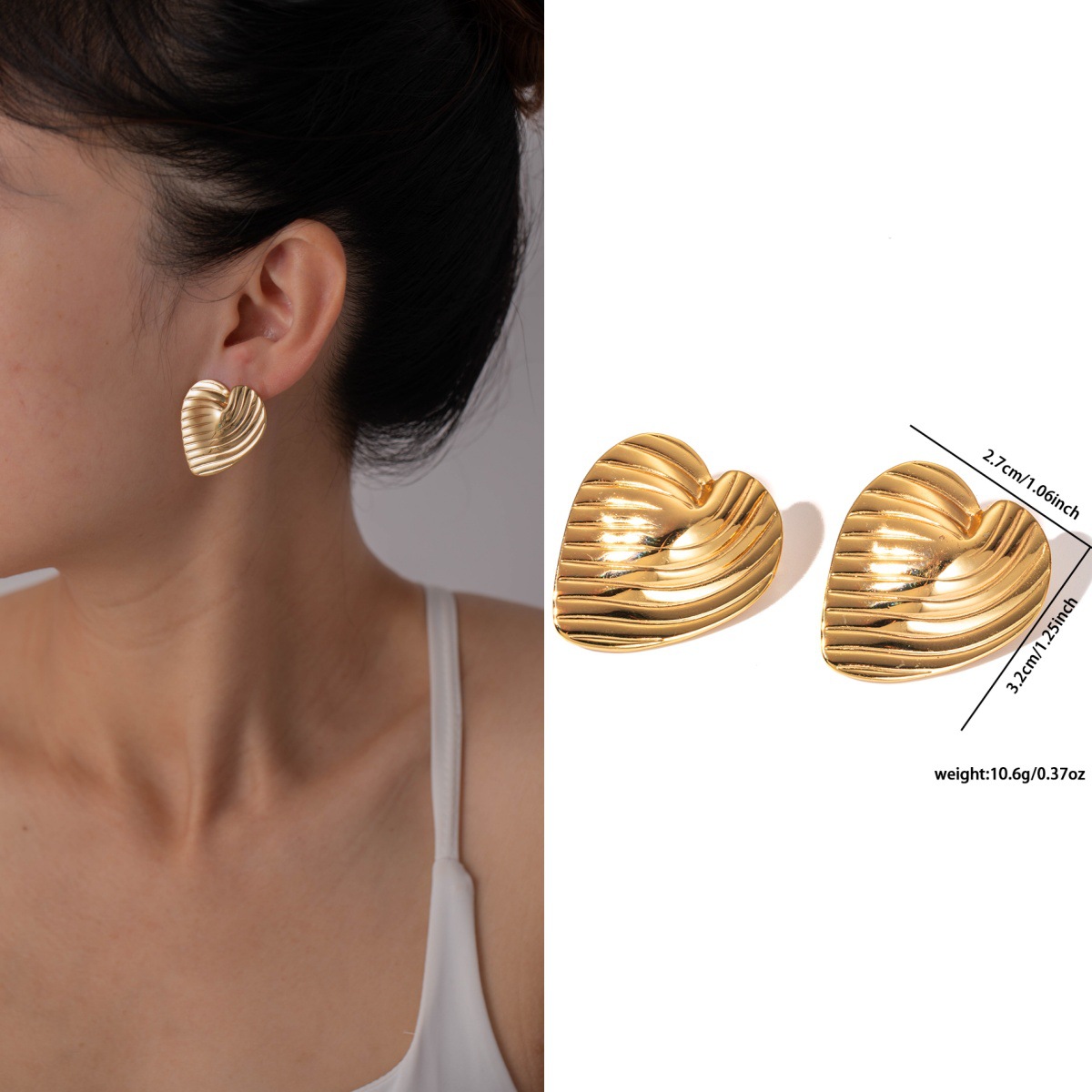 Pendientes de acero de titanio transfronterizos para mujer, lujo ligero, sentido de alta gama, temperamento retro de nicho, pendientes que no se desvanece, pendientes de todo fósforo al por mayor