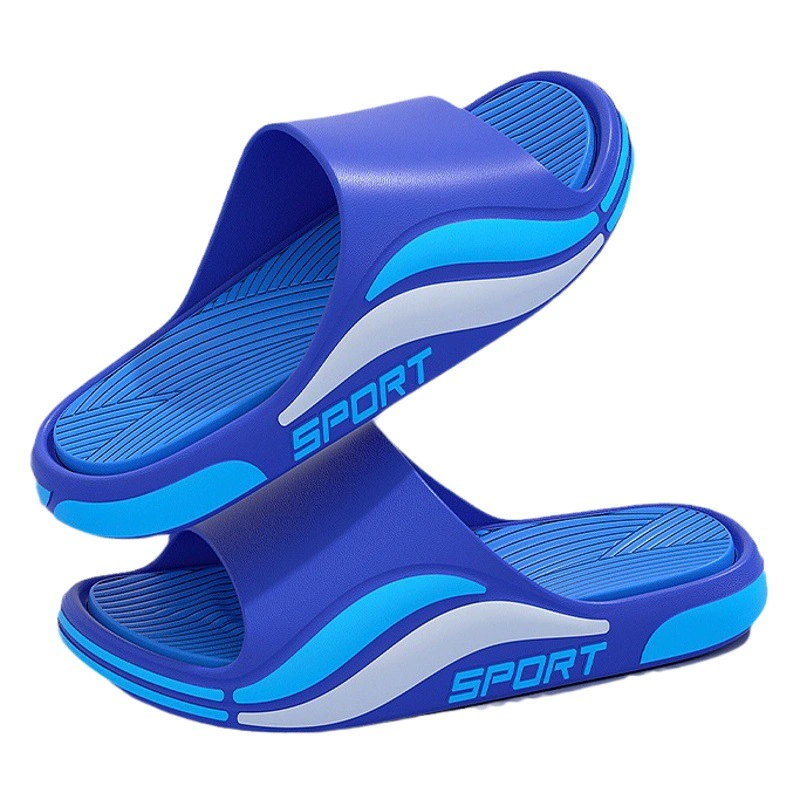 Тапочки мужские износостойкие высокоэластичные на толстой подошве летние дневные банные домашние купальные мужские сандалии женские сандалии