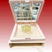 跨境爆款26个英文字母皮带扣项链新品压花铜项链皮带扣现货当天发